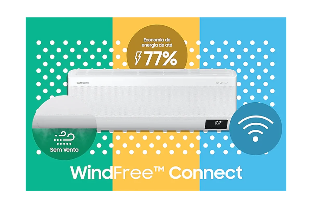 WindFree Connect Quente e Frio 22.000 BTUs AR24BSEAAWKNAZ